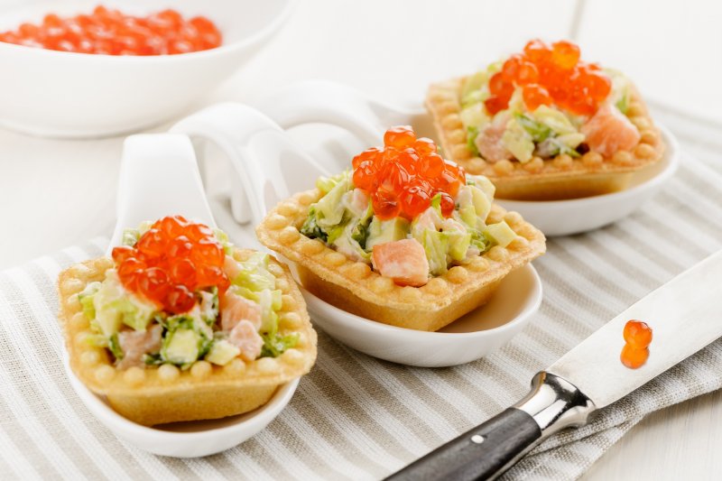 Закуски в корзиночках